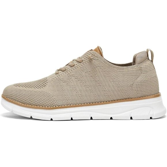 ⚡Men's X1-Khaki Mesh Oxfords Lace-Up Lightweight Casual Walking Driving Sneakers - Picture 4 of 7